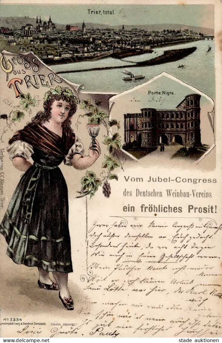 Wein Trier Jubel-Congress Des Deutschen Weinbau-Vereins 1898 II (Stauchung) Vigne Vigne - Other & Unclassified