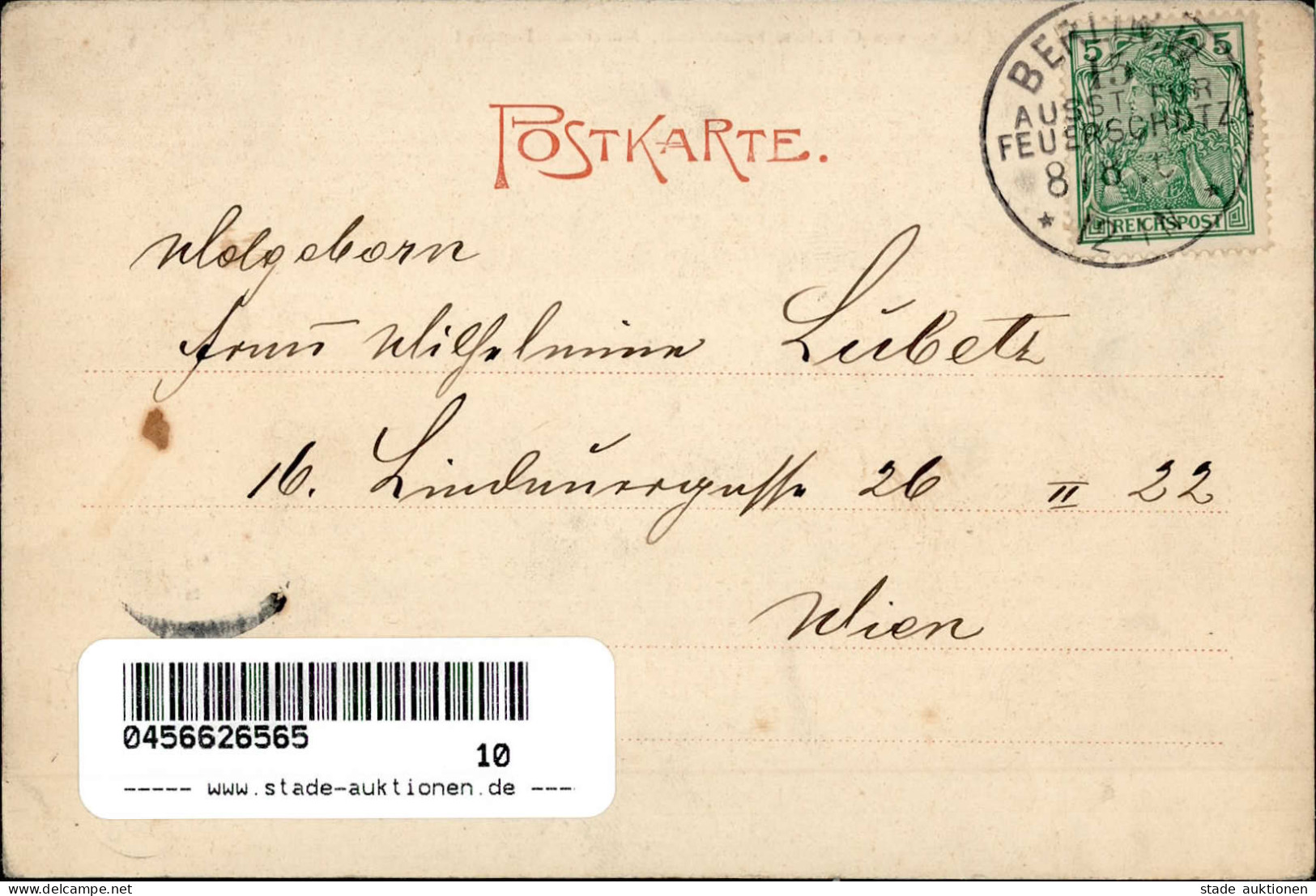 BERLIN - Erinnerung An D. INT.AUSSTELLUNG Für FEUERSCHUTZ Und FEUERRETTUNGSWESEN 1901 Mit S-o V. 8.8.01 I-II - Exhibitions