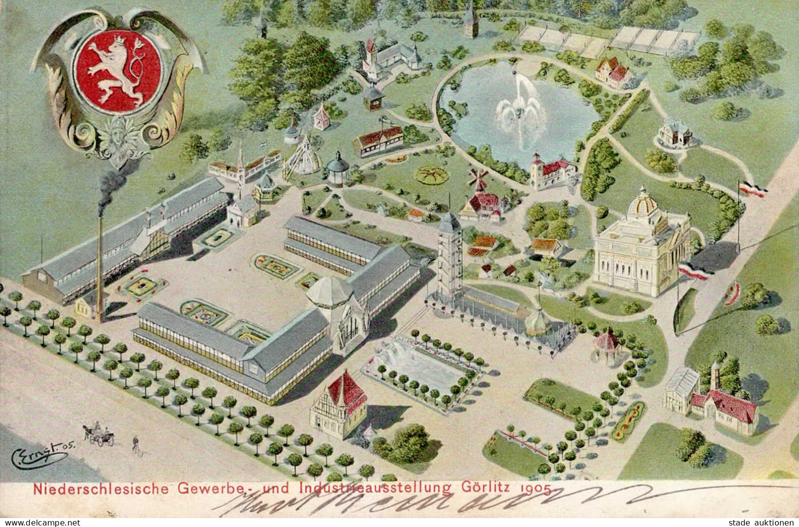Görlitz Niederschlesische Gewerbe- Und Industrieausstellung 1905 Mit So-Stempel I-II - Exposiciones