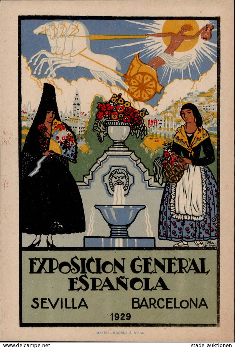 Anlass Barcelona Exposicion General Espanola 1929 Sign. Ivori,Nila I-II - Esposizioni