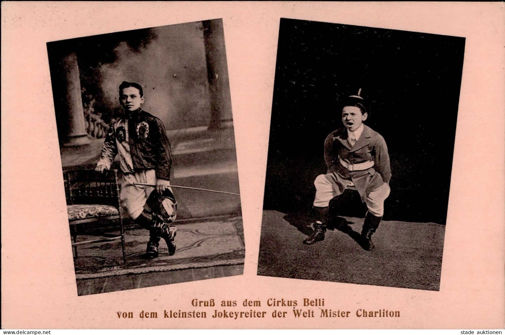 ZIRKUS - CIRCUS BELLI Kleinster Jokeyreiter Der Welt Mister Charliton I - Zirkus