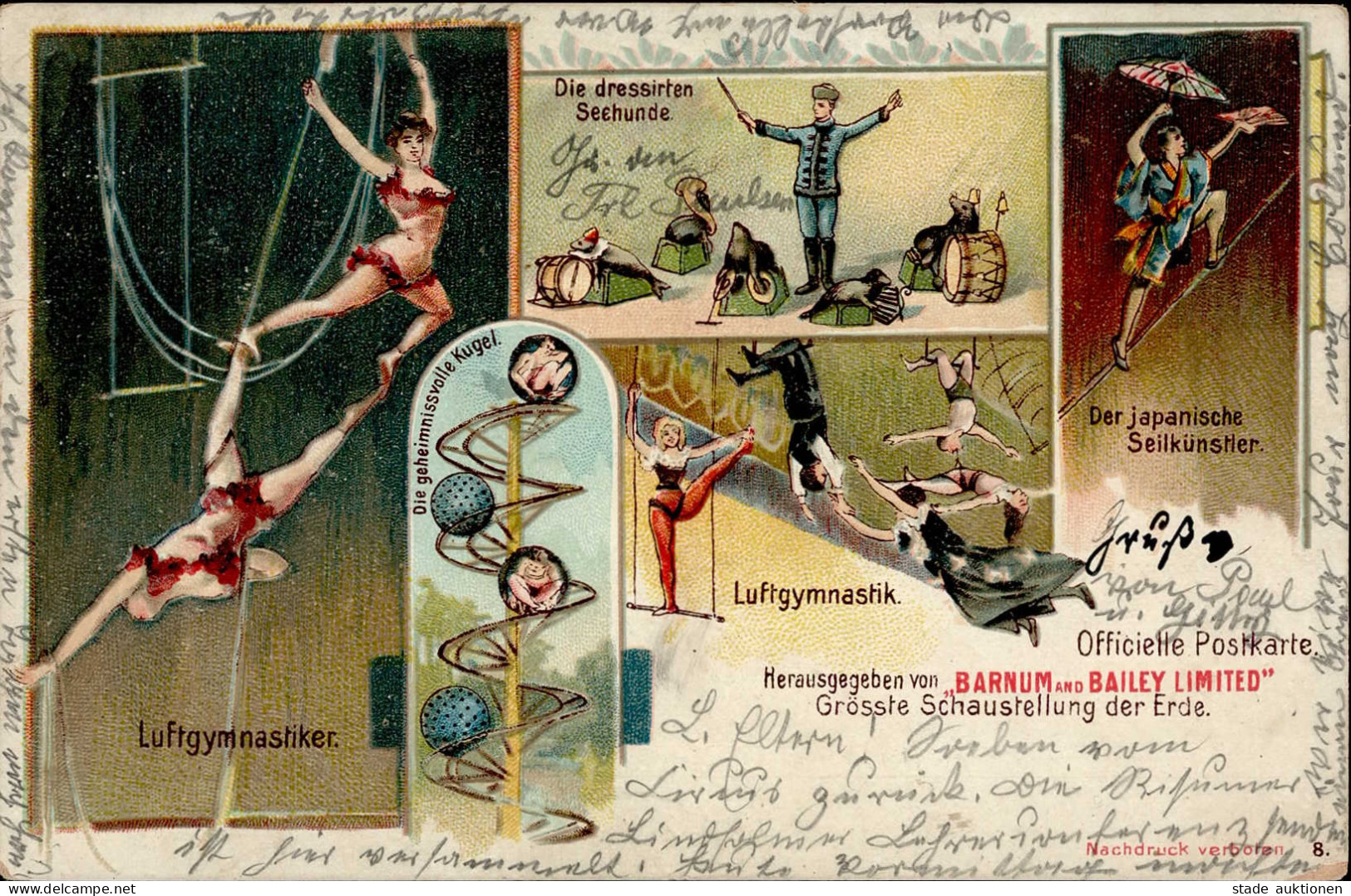 Zirkus Barnum Und Bailey 1901 I-II (Ecke Leicht Abgestossen) - Zirkus