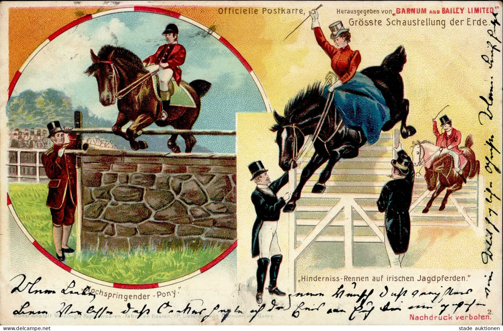 Zirkus Pferd Barnum Und Bailey 1900 I-II - Zirkus