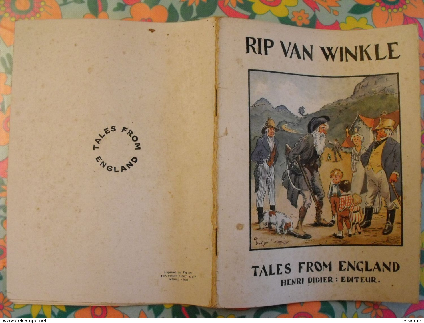 Rip Van Winkle. Tales From England. En Anglais. Henri Didier éditeur 1935 - Otros & Sin Clasificación