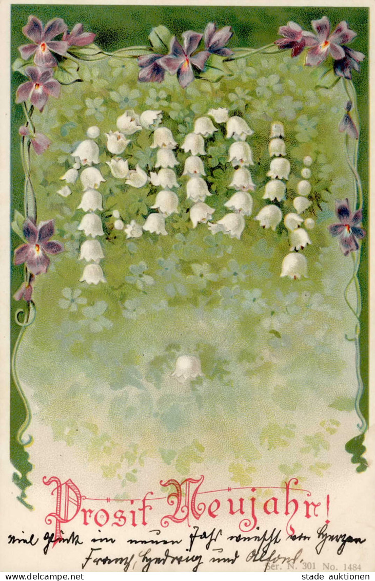 Jahreszahlen Neujahr 1904 Prägekarte I-II Bonne Annee - Autres & Non Classés