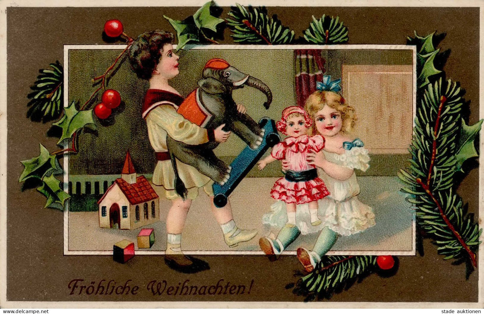 Weihnachten Kinder Spielzeug Prägelitho I-II (Marke Entfernt) Noel Jouet - Sonstige & Ohne Zuordnung