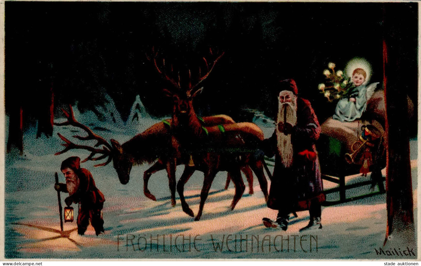 Weihnachtsmann Sign. Mailick 1908 I-II Pere Noel - Otros & Sin Clasificación