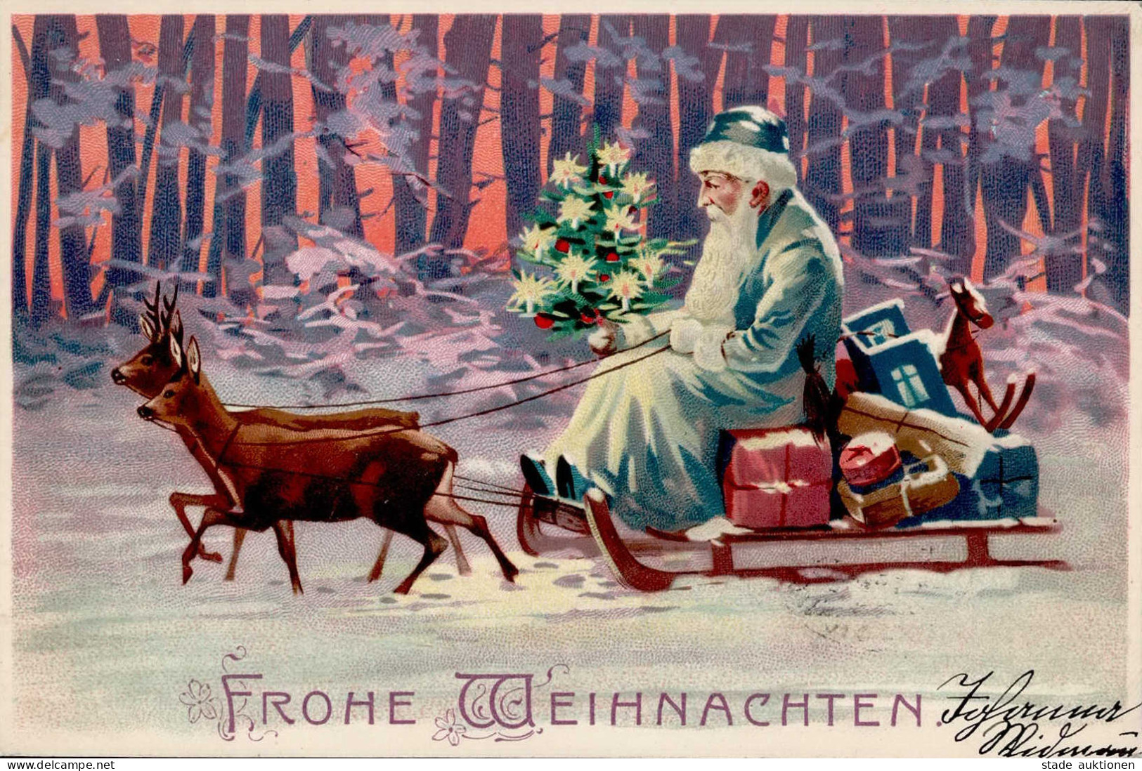 Weihnachtsmann Spielzeug Schlitten 1903 I-II Pere Noel Jouet - Sonstige & Ohne Zuordnung