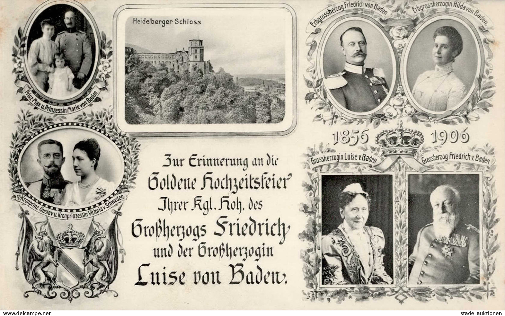 Adel Baden Großherzog Friedrich I Und Großherzogin Luise Goldene Hochzeitsfeier I-II - Königshäuser