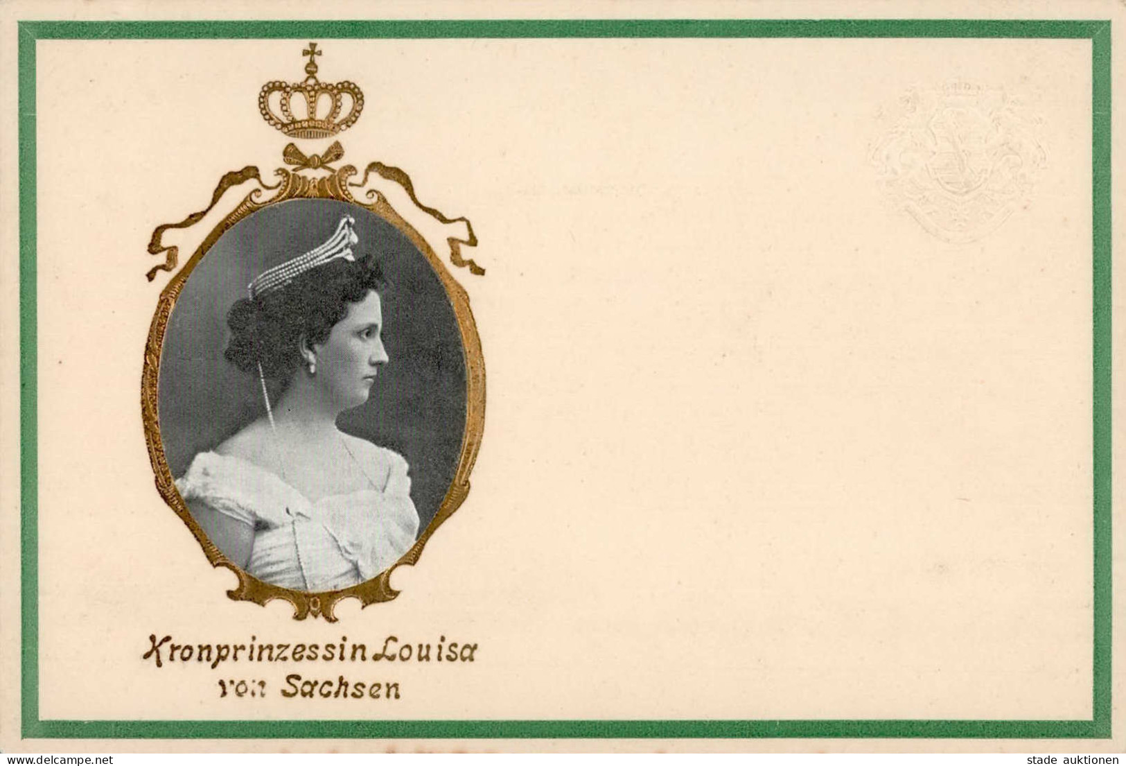 Adel Sachsen Kronprinzessin Louisa Präge-AK I-II - Royal Families