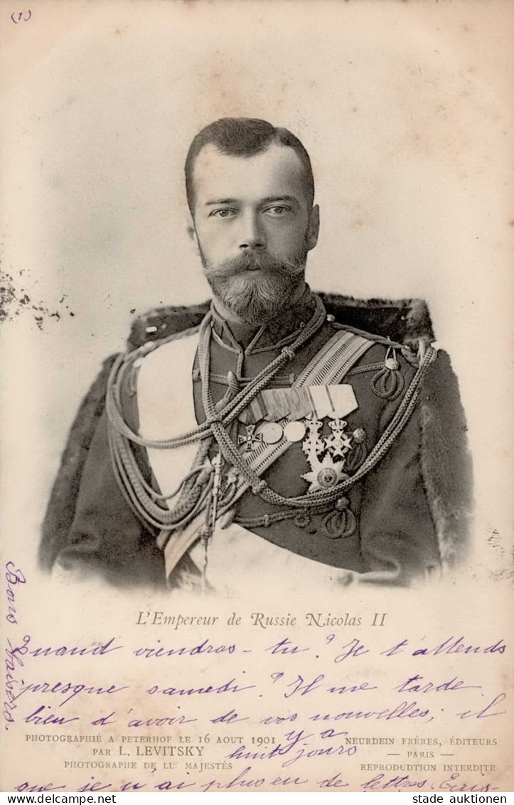 Adel Russland Zar Nicolas II 1901 I-II (fleckig) - Familles Royales