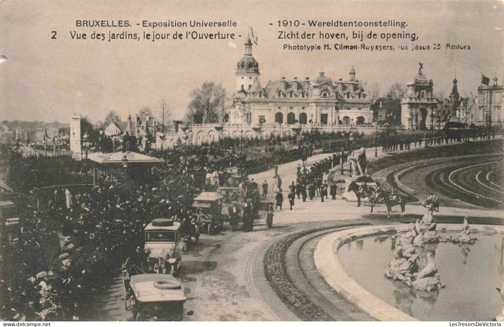 BELGIQUE - Bruxelles - Exposition Universelle - Vue Des Jardins, Le Jour De L'Ouverture - Carte Postale Ancienne - Universal Exhibitions