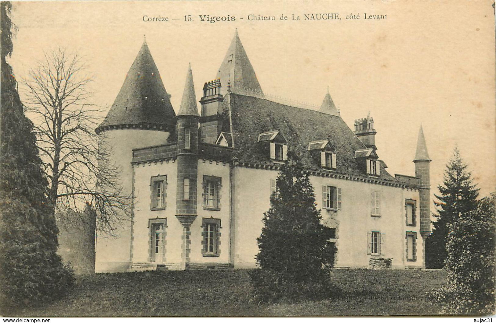 Dép 19 - Chateaux - Vigeois - Château De La Nauche ( Côté Levant ) - état - Juillac