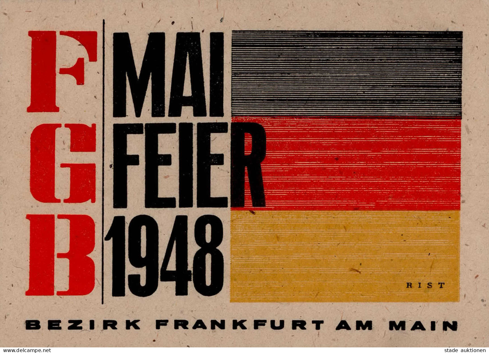 FRANKFURT/Main 1.MAI - FGB MAIFEIER 1948 I-II - Ohne Zuordnung