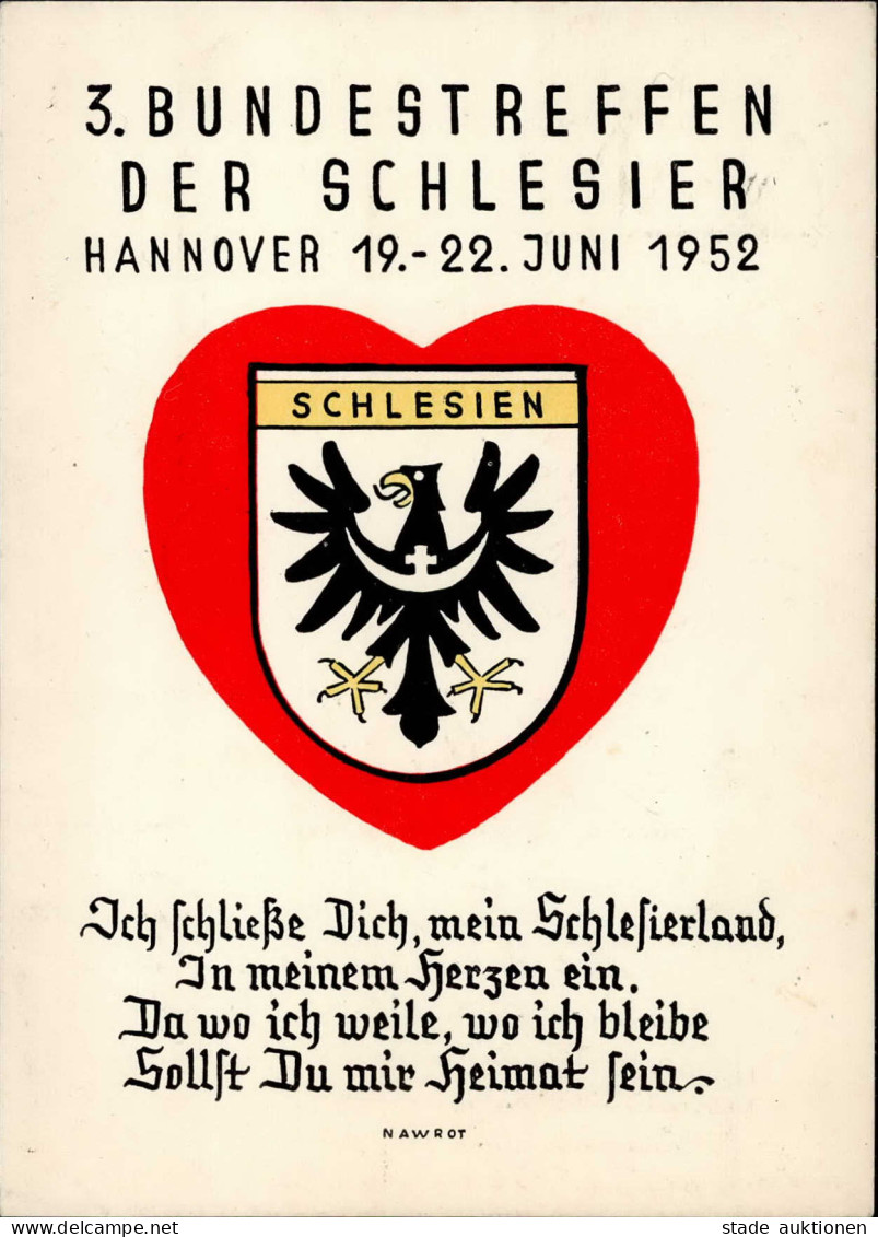 HANNOVER - 3. BUNDESTREFFEN Der SCHLESIER 1952 I - Ohne Zuordnung