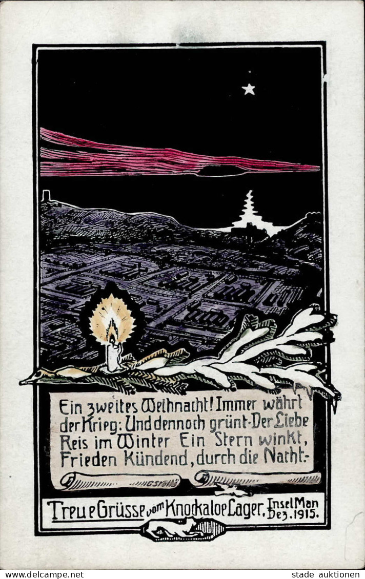 Kriegsgefangene Weihnachten Knockaloe Lager 1915 I-II Noel - Other & Unclassified