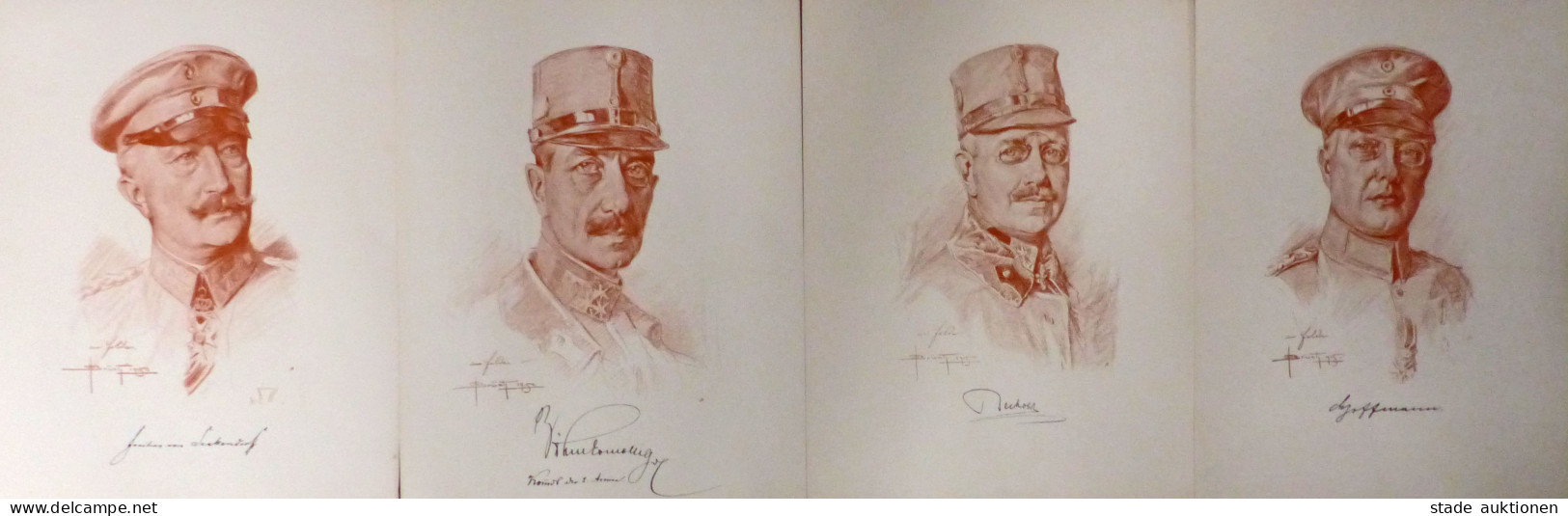 WK I 115 Portraits Des Künstlers Brüch, Oskar Unsere Heerführer Im Format 28x38 Cm Auf Kartonpapier, Im Auftrag Des K.-K - Sonstige & Ohne Zuordnung