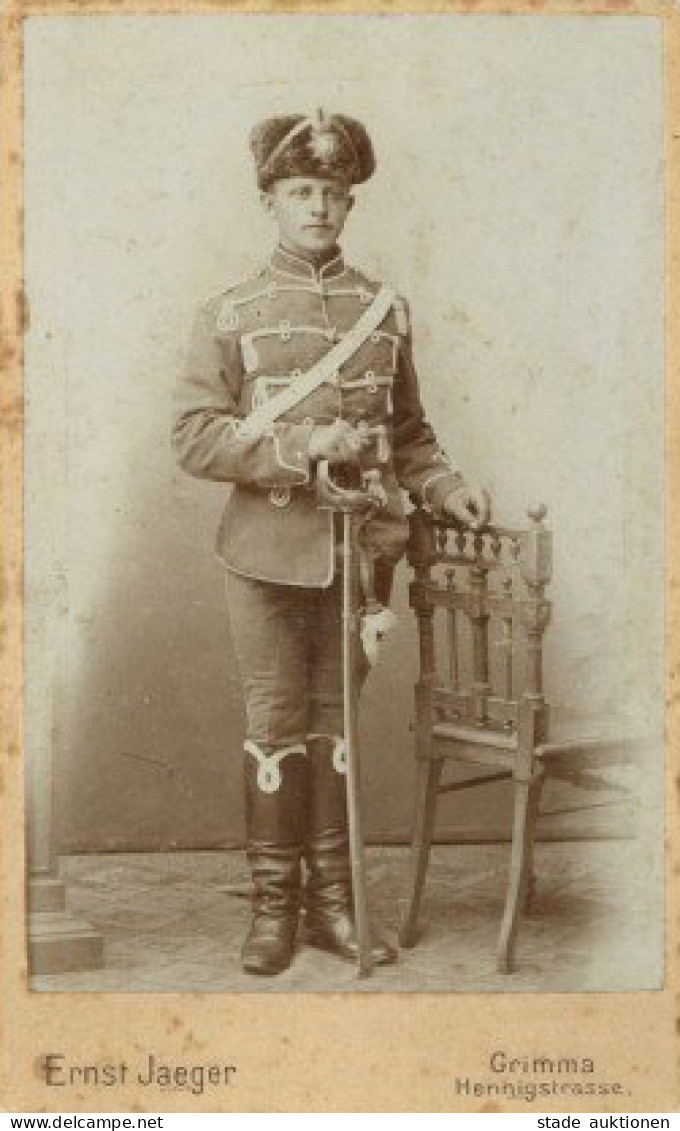 WK I CDV Soldat Des Königlich Sächsisches 2. Husaren-Regiment Nr. 19 Kronprinz Wilhelm Des Deutschen Reiches Und Von Pre - Otros & Sin Clasificación