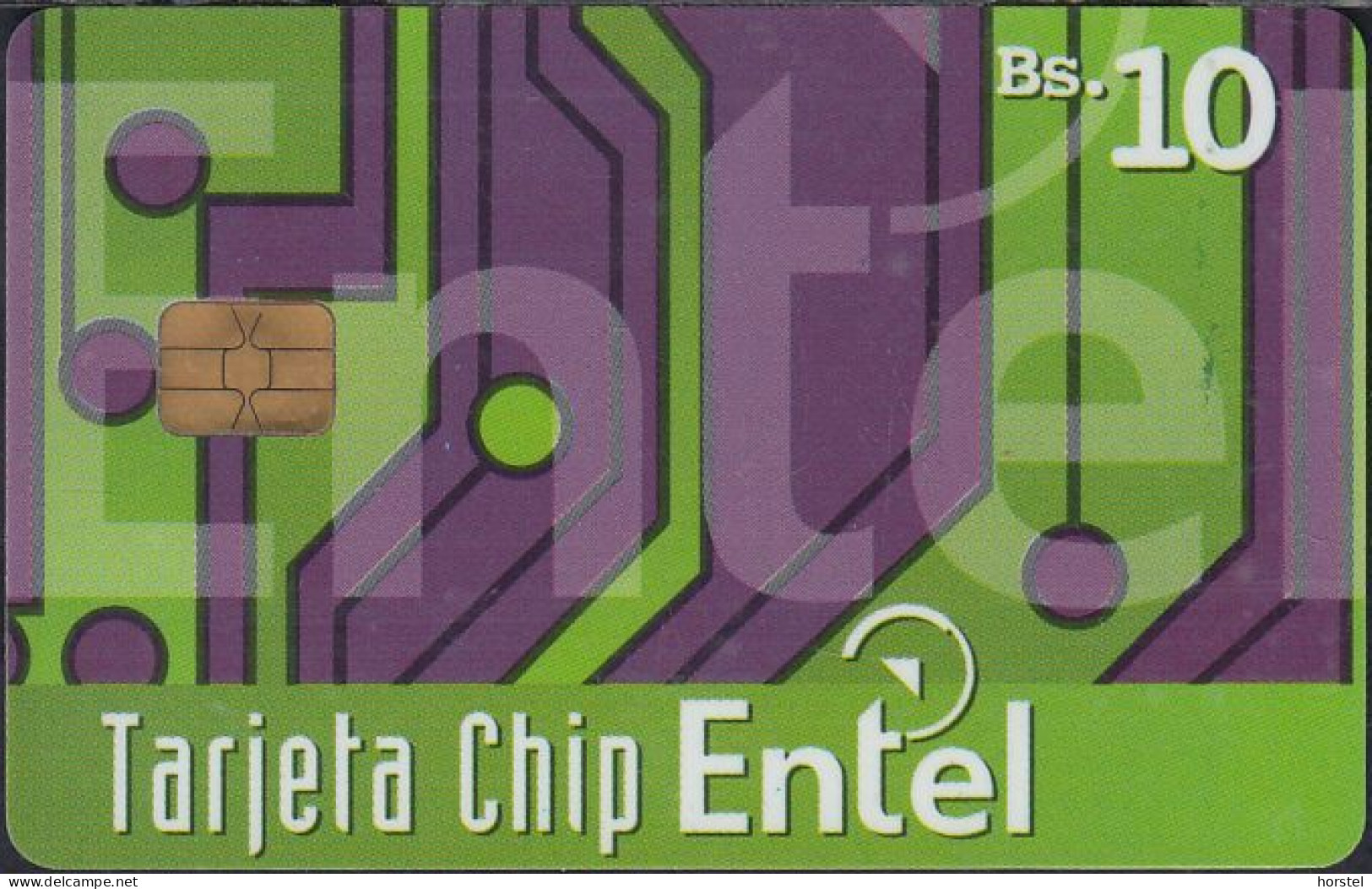 Bolivien - Bolivia C4 - Chip - Abstract Design 4 , 10 Bs. - Bolivië