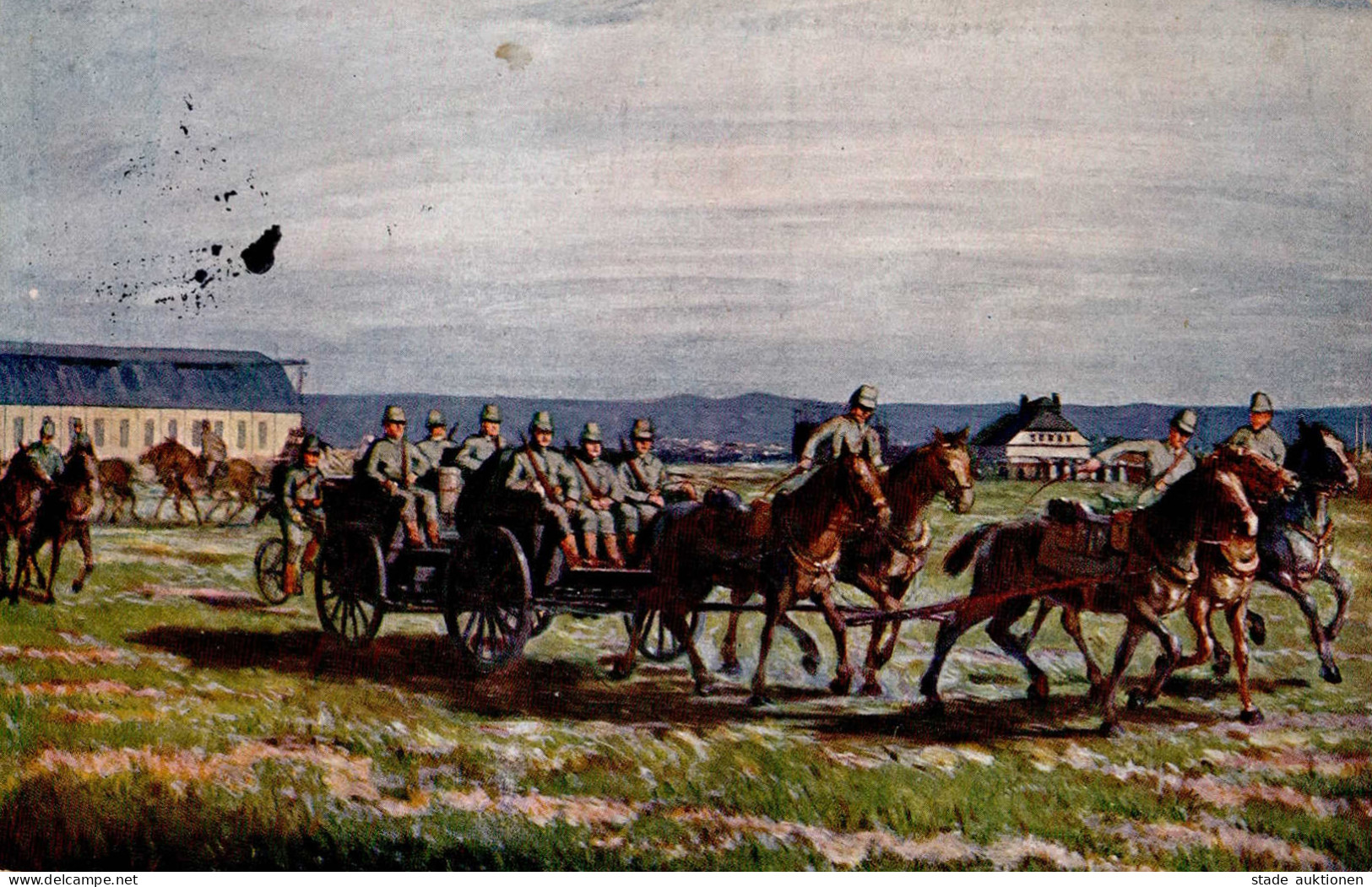 Regiment Dresden  Ersatz-Abt. D. Telegraphen-Btls. Nr. 7 II (Ränder Abgestossen, Fleckig) - Regimente
