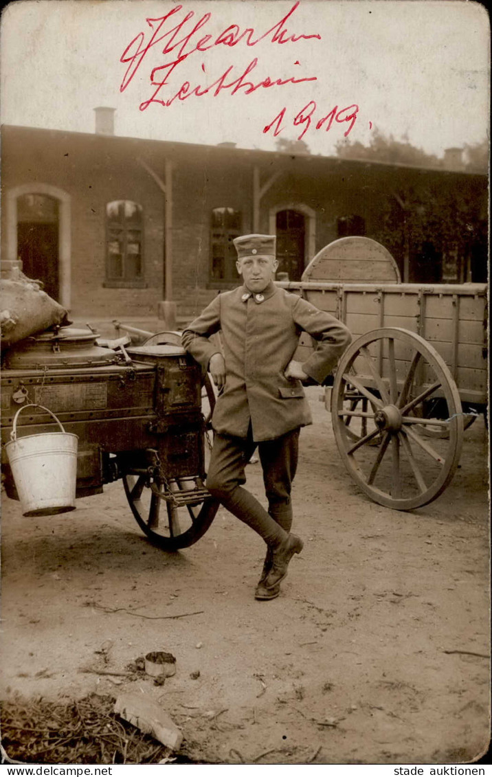 Foto-AK Zeithain Freikorps Michaelis Sächsische Grenzjäger-Brigade 1919 II (Ecken Abgestoßen) - Other Wars