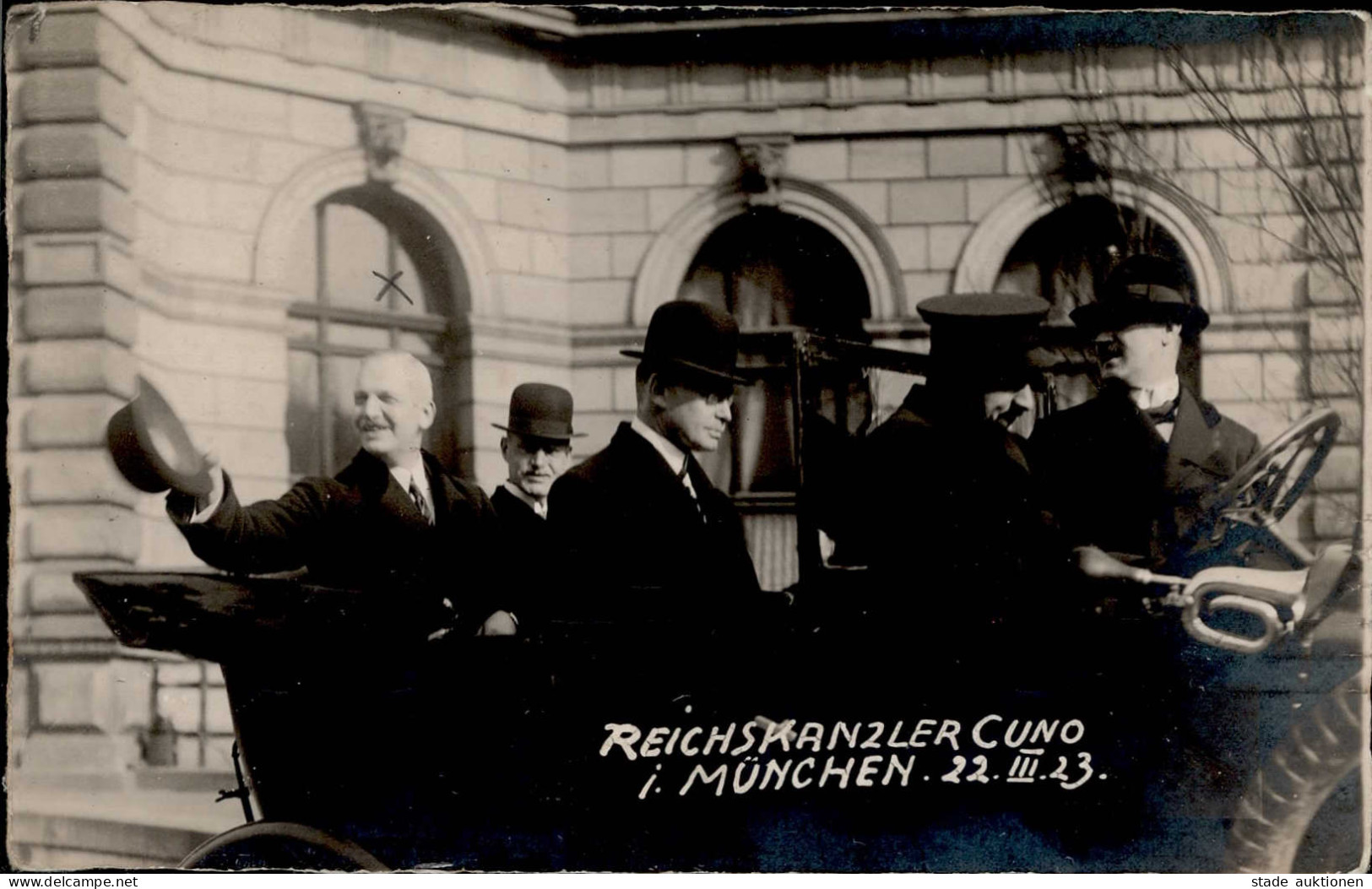 WEIMARER REPUBLIK - Foto-Ak REICHSKANZLER CUNO Am 22.3.1923 In München I-II - Andere Kriege