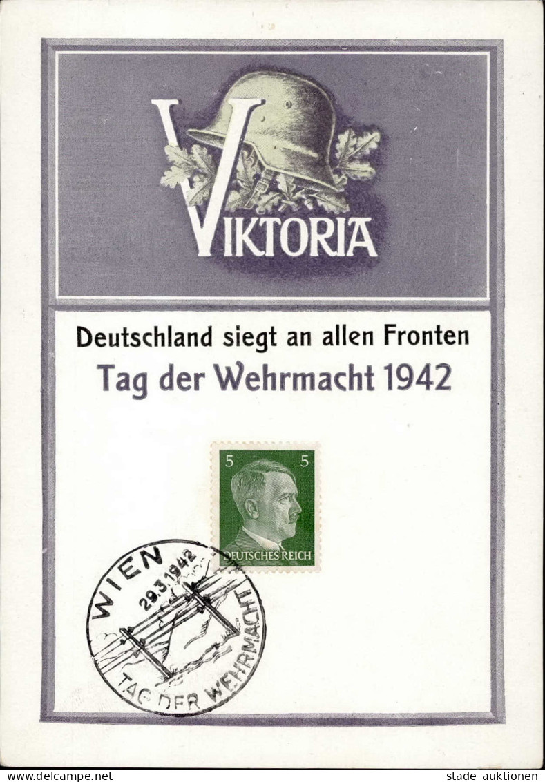 NS-GEDENKBLATT WK II - VIKTORIA 20.4.1942 S-o WIEN I - Weltkrieg 1939-45