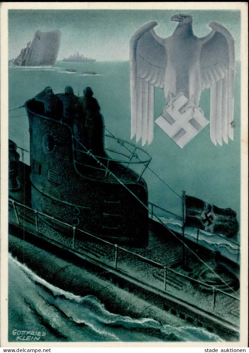 Deutsche Wehrmacht U-Boot Sign. Klein, Gottfried I-II - Guerra 1939-45