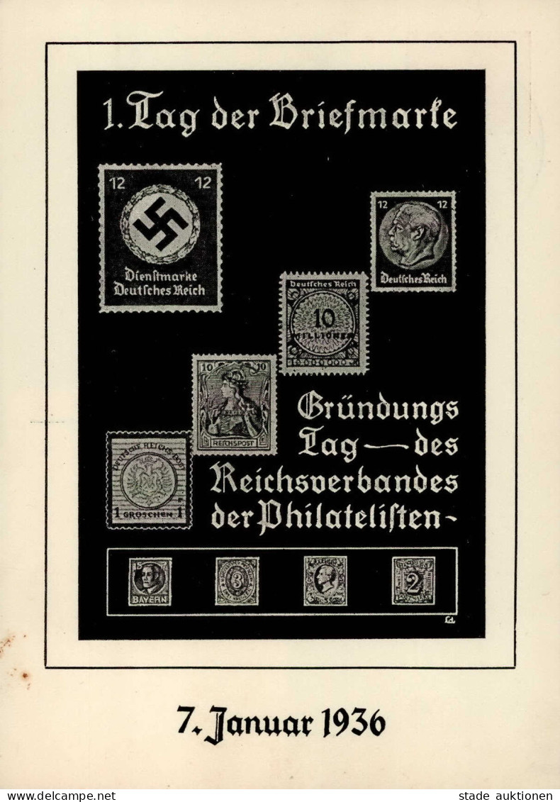 Propaganda 3. Reich Tag Der Briefmarke 1936 Mit Entsprechendem Sondestempel I-II - War 1939-45