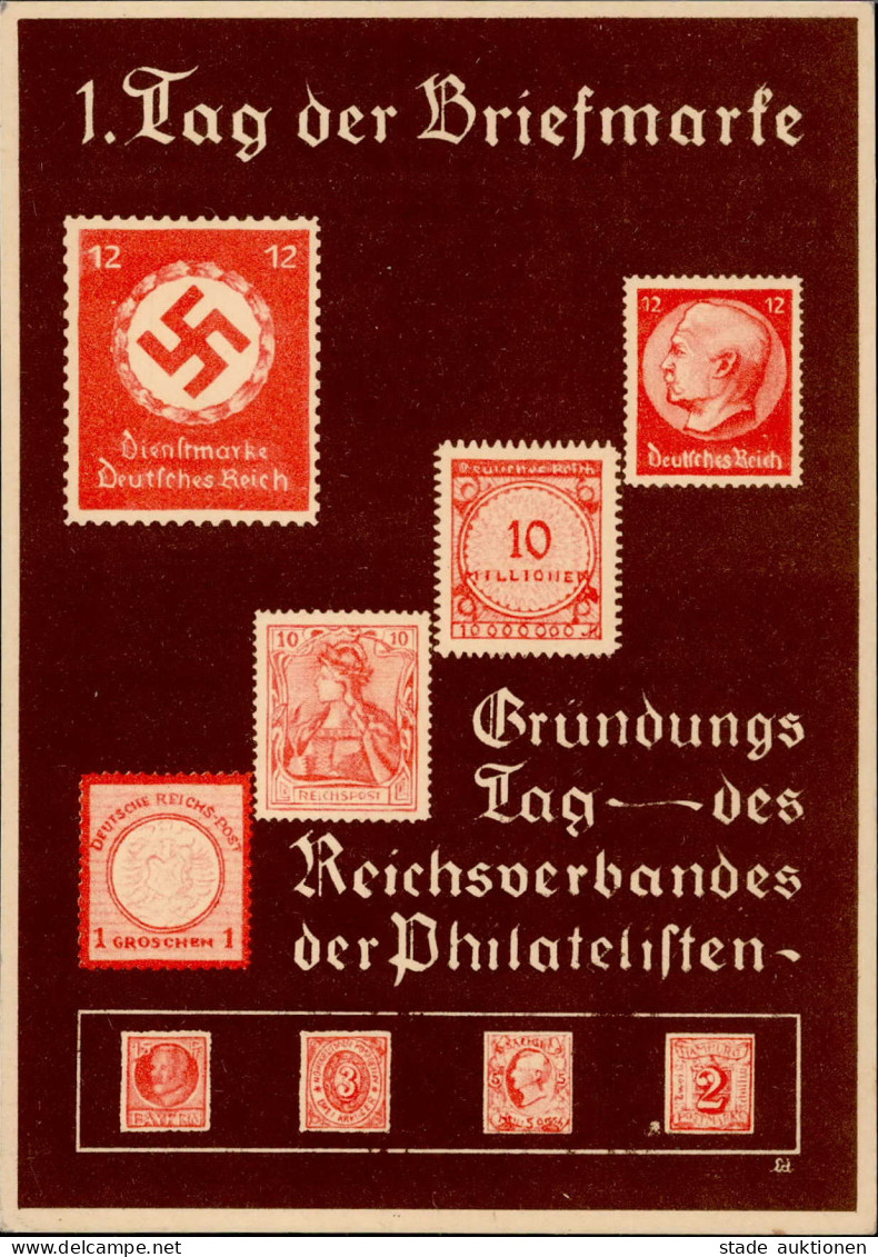 Propaganda 3. Reich Tag Der Briefmarke 1936 Sonder-Ganzsache Hindenburg I-II - Guerra 1939-45