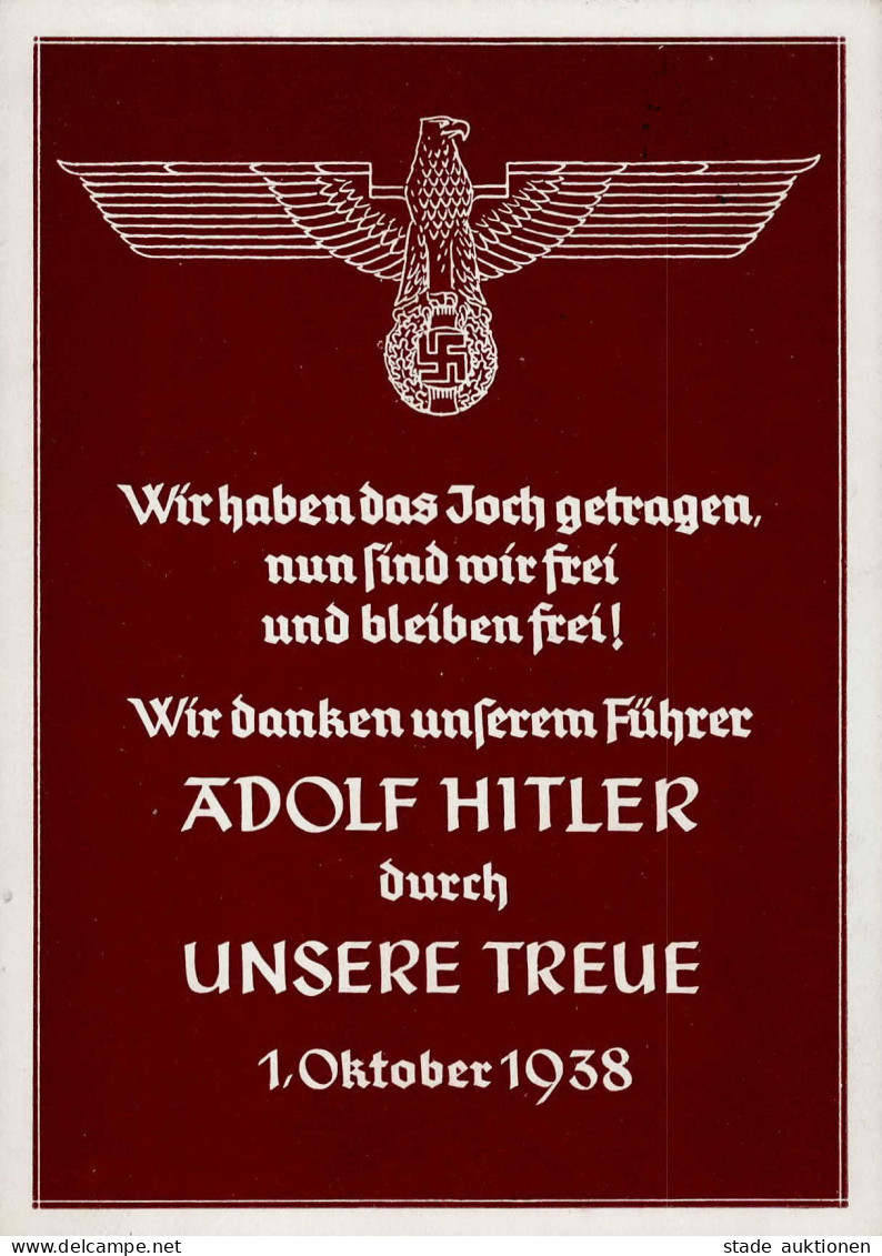 Propaganda WK II - 1. OKTOBER 1938 I - Weltkrieg 1939-45