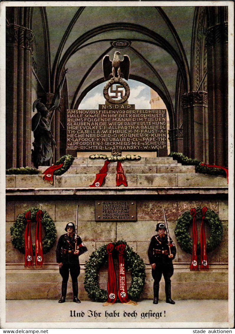 Propaganda WK II - 9. NOVEMBER 1923 MÜNCHEN Feldherrnhalle Mit SS I-II - Guerre 1939-45