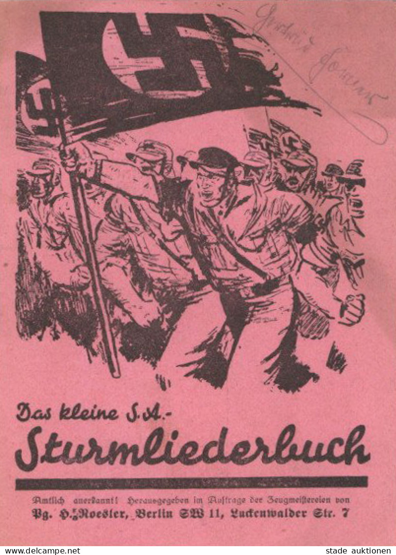 Propaganda WK II - Frühes NS-STURMLIEDERBUCH 32 Seiten I-II - Weltkrieg 1939-45