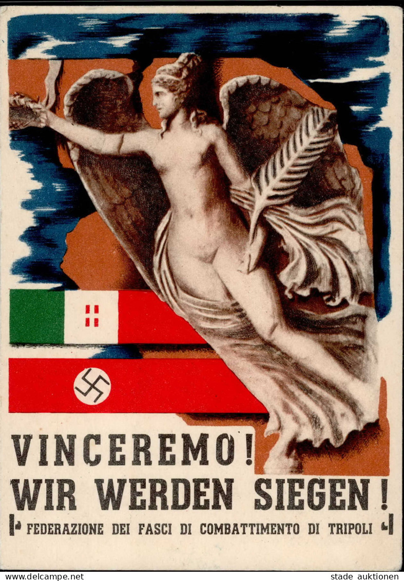 Propaganda WK II - ITALIEN PNF VINCEREMO WIR WERDEN SIEGEN! 1941 I - Guerra 1939-45