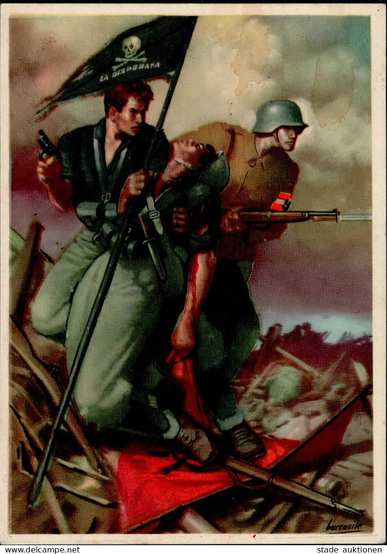 Propaganda WK II - ITALIEN Totenkopf PNF 1942 I - Weltkrieg 1939-45