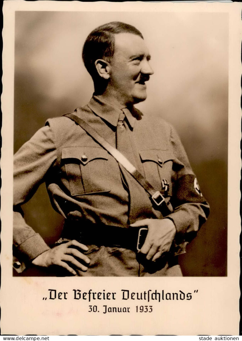 3. Reich Adolf Hitler Photo Hoffmann J 2 Sonderstempel 1938 I- - Guerre 1939-45