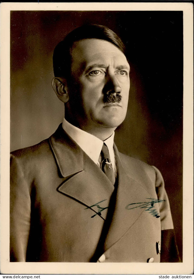 Hitler AK Mit Eigenhändiger UNTERSCHRIFT I-II - Guerra 1939-45