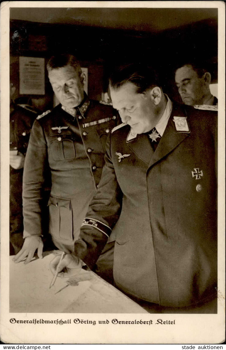 Göring Generalfeldmarschall U. Generaloberst Keitel PH R59 Foto-AK II- (Reißnagellöcher, Abschürfung) - Guerre 1939-45
