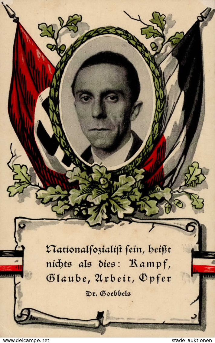 GOEBBELS,Dr. Joseph WK II - Reichsminster Für Volksaufklärung Und Propaganda I-II - Guerre 1939-45