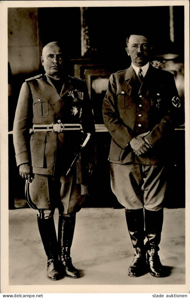 WK II  Der Führer Und Der Duce PH M16 Foto-AK I-II - Guerra 1939-45