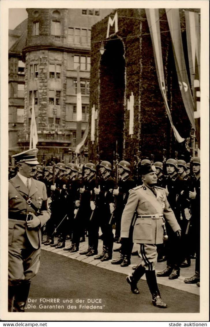 WK II Der Führer Und Der Duce PH M12 Foto-AK I-II - War 1939-45