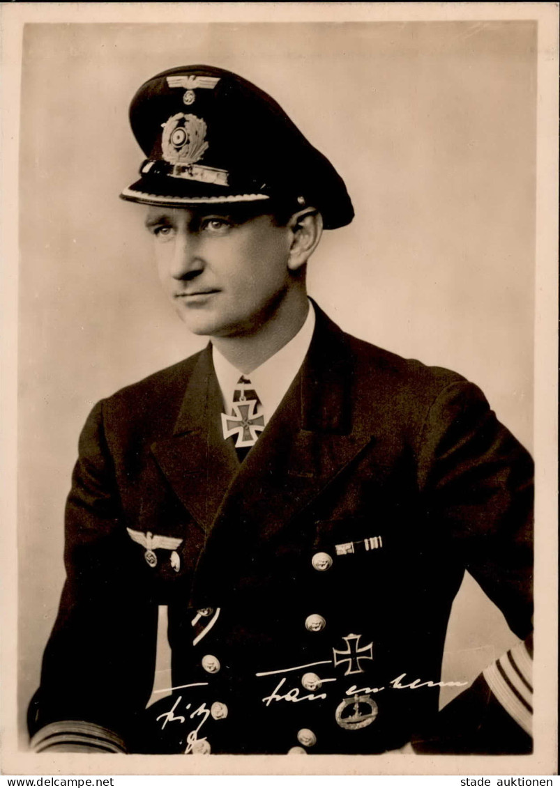 Ritterkreuzträger FRAUENHEIM,Fritz Kaplt. U-BOOT Kommandant - I-II - Guerre 1939-45