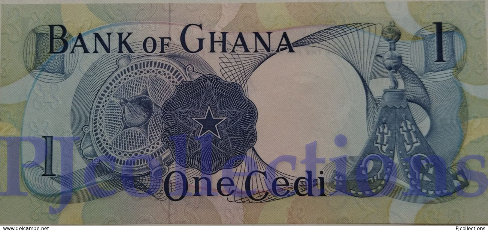 GHANA 1 CEDI 1967 PICK 10a UNC - Ghana