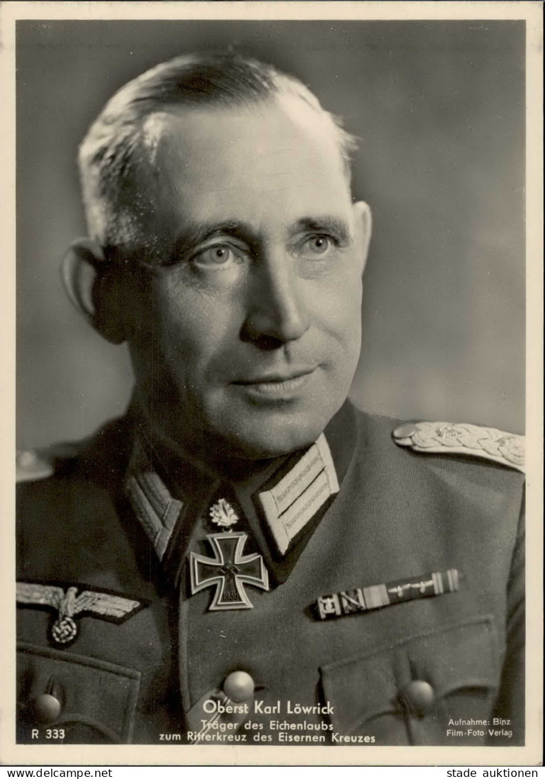 Ritterkreuzträger LÖWRIK,Karl Oberst - R 333 I - War 1939-45