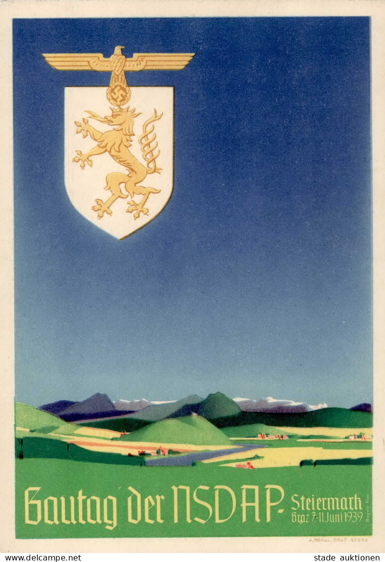 Gautag Der NSDAP Steiermark Propaganda Sonderstempel Graz 1939 I - War 1939-45