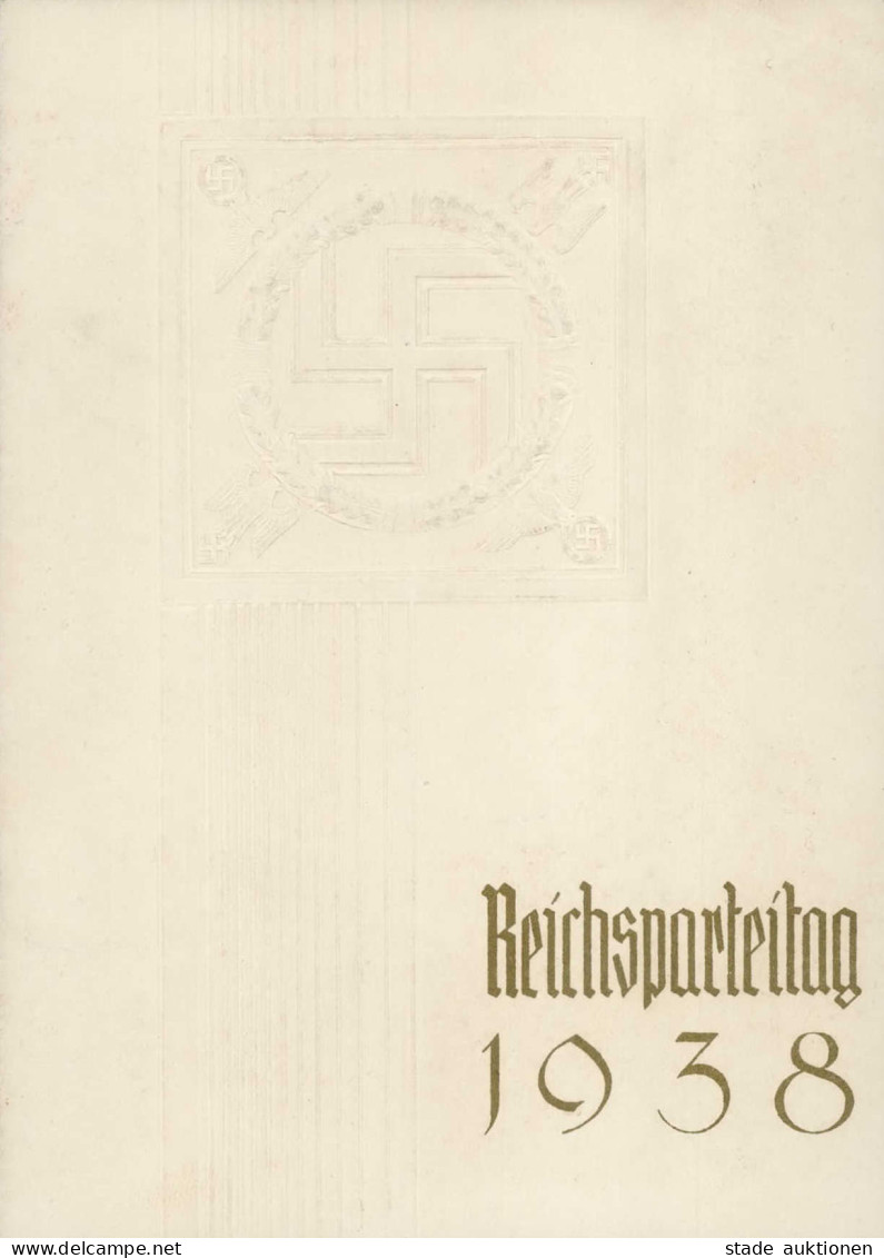 Reichsparteitag Nürnberg (8500) 1938 Eintrittskarte Zum Schlußkongreß (Kontrollabschnitt Angetrennt) Mit Rs. Frankatur U - Weltkrieg 1939-45