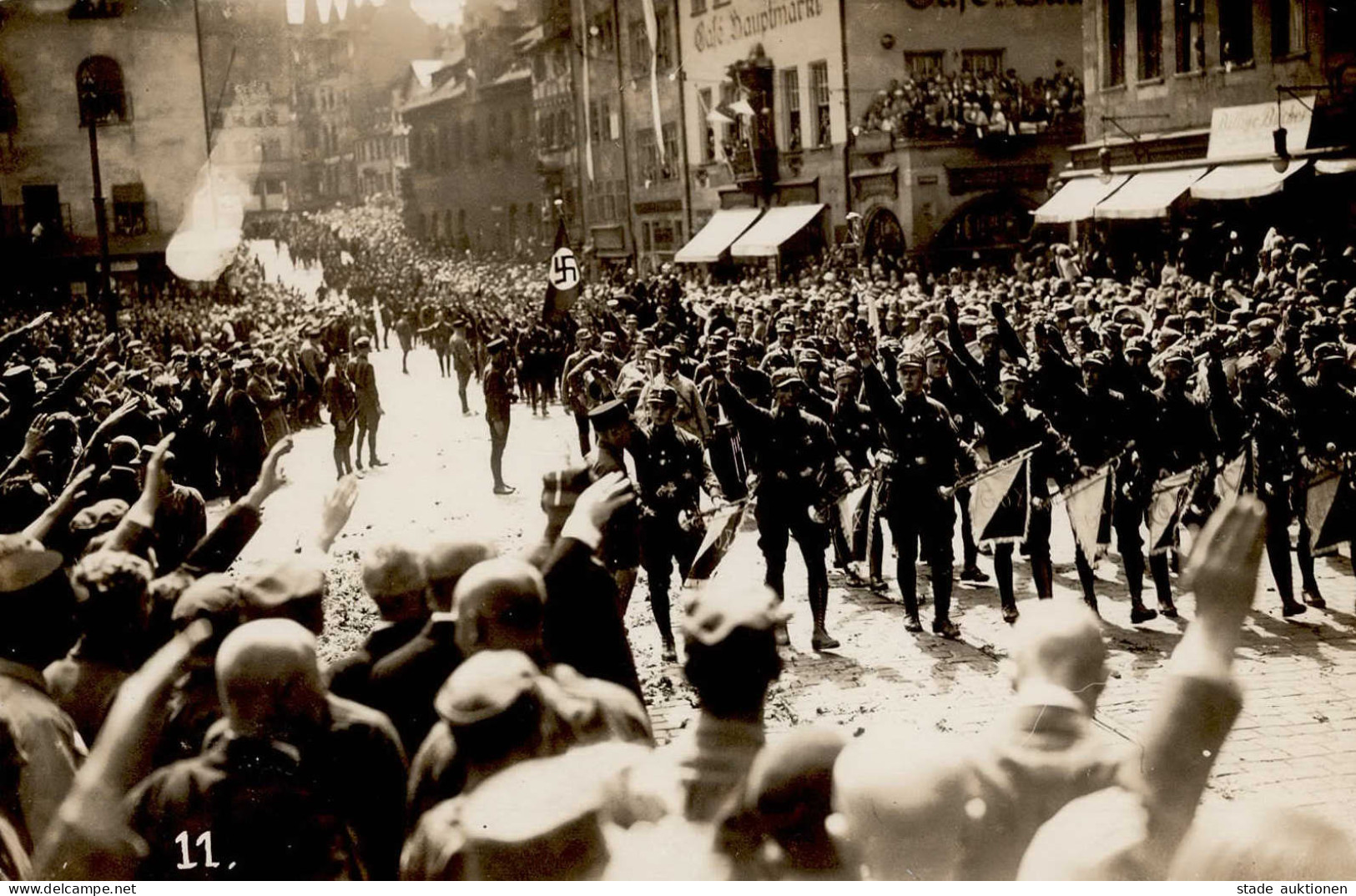 REICHSPARTEITAG NÜRNBERG 1929 WK II - Seltene Foto-Ak VORBEIMARSCH Am FÜHRER I - Guerre 1939-45