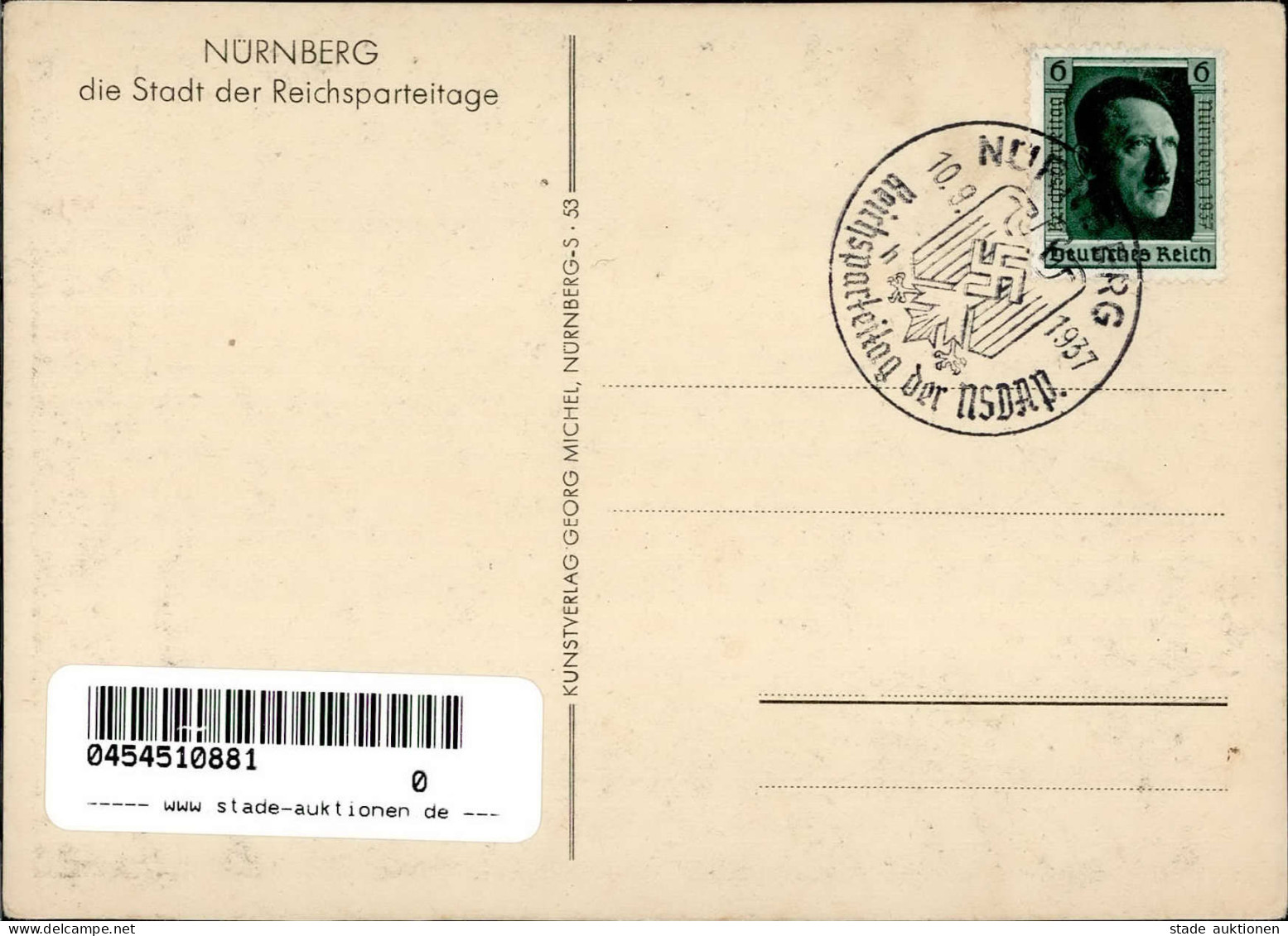 REICHSPARTEITAG NÜRNBERG WK II - S-o 1937 I-II - Guerra 1939-45