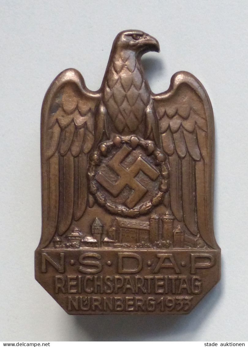 Reichsparteitag WK II Nürnberg (8500) 1933 Abzeichen Massiv Ohne Hersteller - War 1939-45