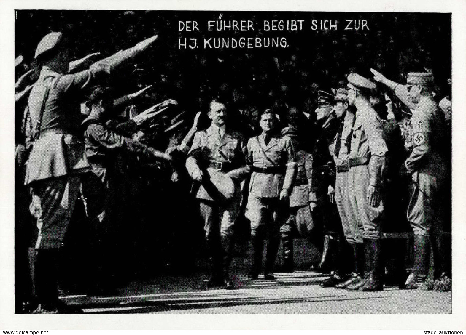 REICHSPARTEITAG NÜRNBERG 1934 WK II - Der Führer Begibt Sich Mit Reichsjugendführer Zur HJ KUNDGEBUNG I - Guerre 1939-45